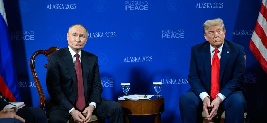 Presidentit Donald Trump ja Vladimir Putin tapasivat Alaskassa elokuussa 2025.